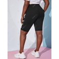 thumbnail image 4 of Dobladillo de encaje con botón de encaje con botón superior Mini LEGGINGS Rosegal Leggings de talla grande, 4 of 5