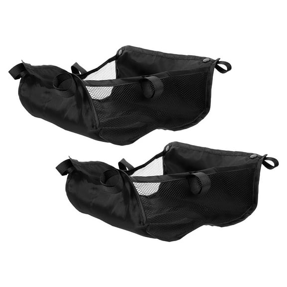 OUNONA Toy Organizer Large Capacity Stroller Organiser Bag Black 2 Pcs