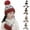 Red, variant on HAOTAGS Child Jacquard Hat Scarf,Winter Knit Comfort Cotton Pom Pom Hat Set Red Free Size