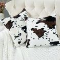 thumbnail image 5 of Home Soft Things Faux Fur 2 Piece Throw Pillow Cover Set - Cow - 20" x 20", 5 of 6