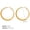 Gold earrings40mm, variant on Women's Large Hoop Earrings – Retro and exaggerated round design, gold-plated, available in 3 sizes, eye-catching jewelry.