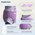 thumbnail image 2 of Paddle Pals Baby Swim Vest & Reusable Swim Diaper Set for Toddler 24 Months- Purple, 2 of 6