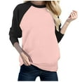 thumbnail image 1 of WEAIXIMIUNG Chemises de Maternité pour Femmes Manches Longues T-Shirt Décontracté Col Rond avec Épaule Assortie, 1 of 7