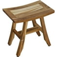 thumbnail image 1 of Compact Rectangular Teak Shower / Outdoor Bench in Natural Finish, 1 of 1