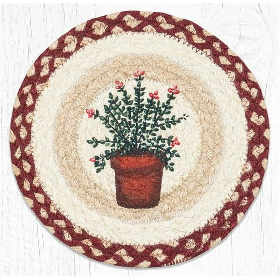 Capitol Importing 80-524T 10 x 10 in. MSPR-524 Thyme Printed Round Trivet