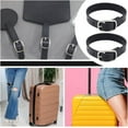 thumbnail image 5 of 4 Pcs Leather Luggage Straps 7.5 Inch Short Black Kilt Extender Buckle Straps Mini Suitcase Belts, 5 of 8