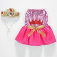 thumbnail image 3 of Princess Dog Costume - Cute Pink Queen Princess Dog Dress, Halloween Dog Cosplay Costume Fashion Dress, S, 3 of 13