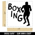 thumbnail image 2 of Boxer Boxing Fun Text Self-Inking Rubber Stamp Ink Stamper - Fuchsia Ink - Small 1 Inch, 2 of 7