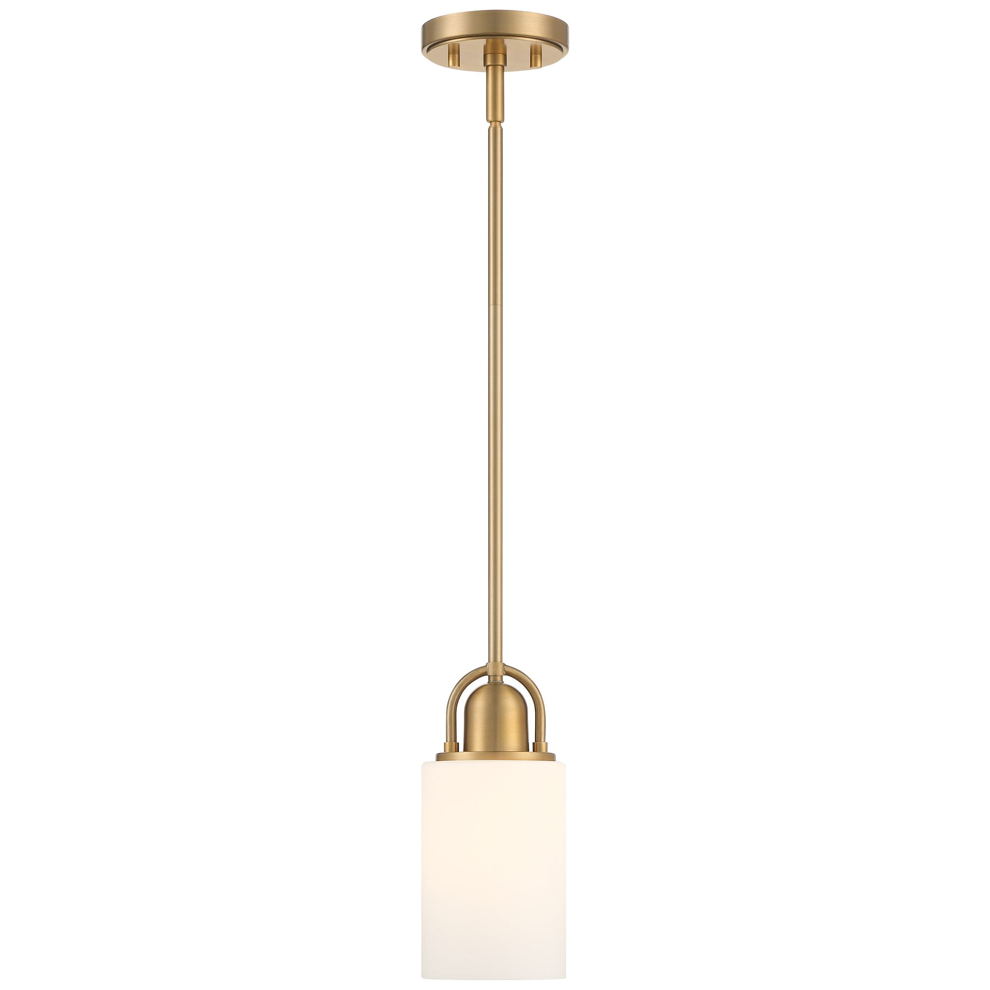 Possini Euro Design Copenhagan Warm Brass Mini Pendant Light 4 3/4" Wide Modern Opal White Glass Fixture for Dining Room Kitchen