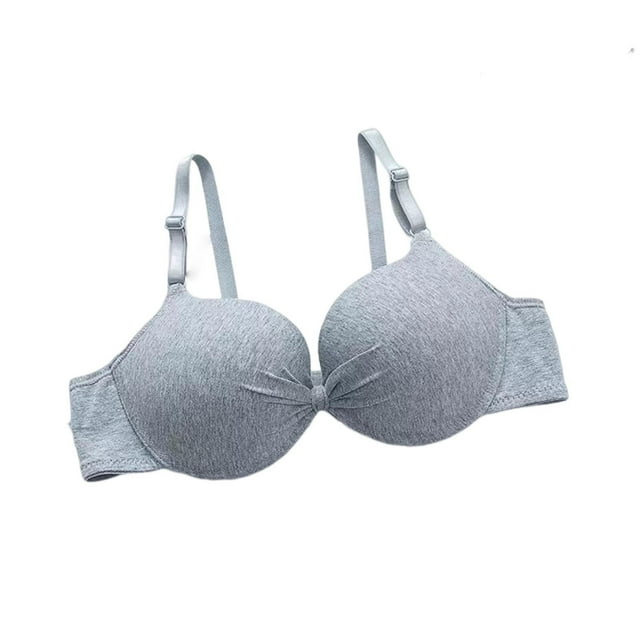 Womans Solid Color Comfortable Hollow Out Perspective Bra Underwear No Rims