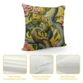 thumbnail image 4 of JEUXUS  Snake Pillow Case Chrysanthemum Flowers Leaves Animal Snakes Chinese Dragon Floral Decorative Throw Pillow Cover Square Cushion Canvas for Women Men, 4 of 5