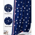 thumbnail image 6 of 4th of July Blackout Curtains for Bedroom, Thermal Insulated Window Treatment, Independence Day American Patriotic Stars Blue Grommet Top Blackout Draperies and Drapes for Basement 27.5"x39" 2 Panels, 6 of 8