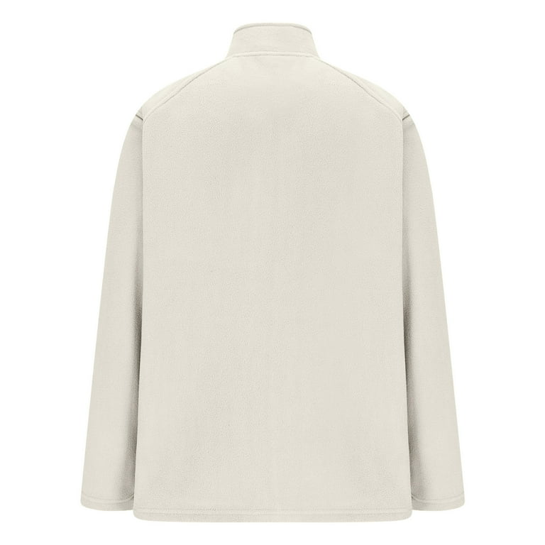 AKOEE Women's Zipper Jackets No Hood Stand Collar Full Zip Sweater