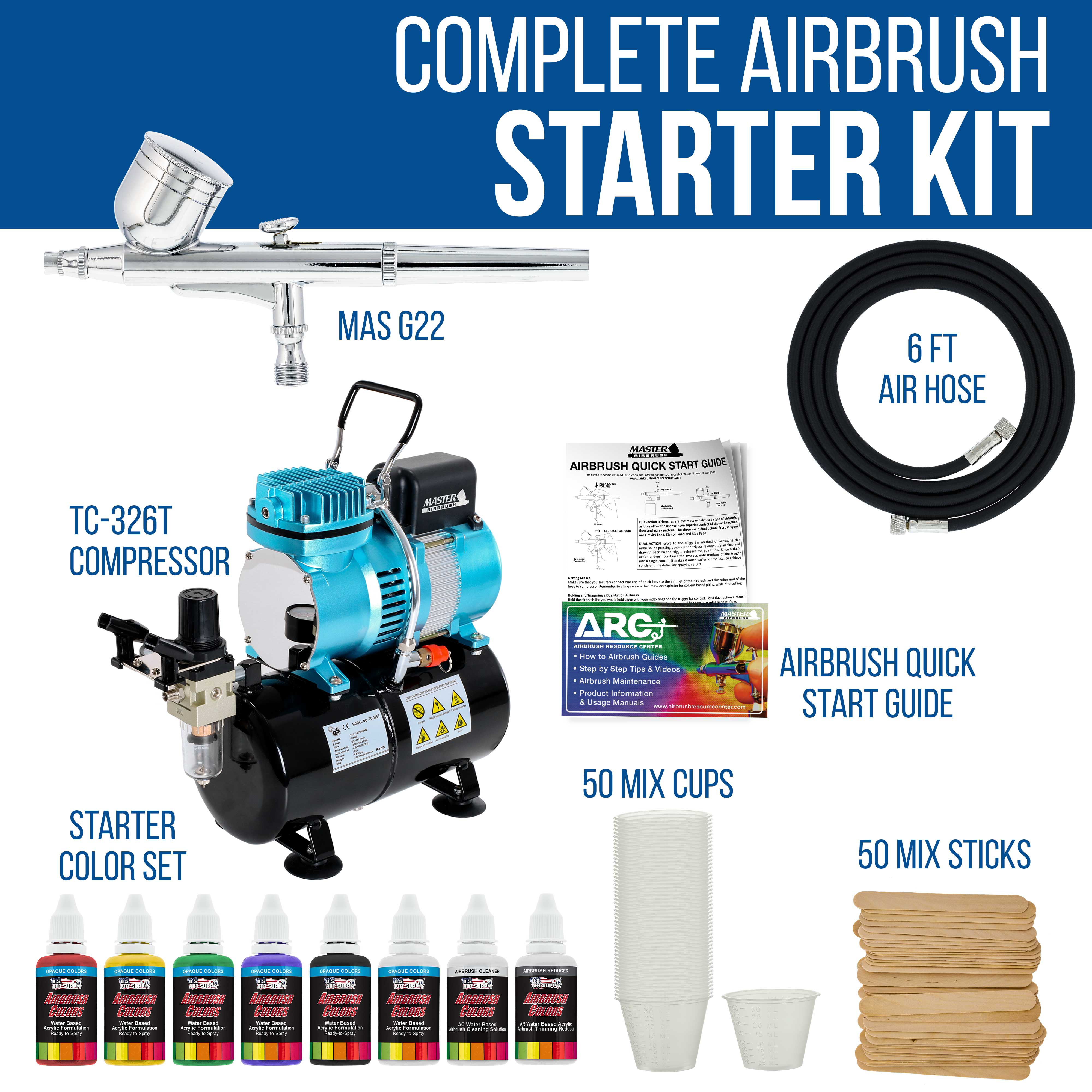 Gravity Feed Etching & Abrasive G78 Airbrush Kit with Airbrush Air  Compressor with Air Tank, Bundle - King Soopers