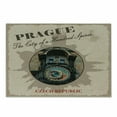 thumbnail image 1 of Prague Cutting Board, City of 100 Spires Slogan with Landmark Retro Style Composition, Decorative Tempered Glass Cutting and Serving Board, in 3 Sizes, by Ambesonne, 1 of 2