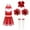 B Red, variant on TiaoBug Kids Girls Cheer Leader Costume Cheerleading Halloween Uniform Top with Pleated Skirt Hair Tie Socks B Blue 12