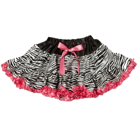 Wenchoice Black & Hot Pink Zebra Satin Tutu Girl's S(1T-2T)