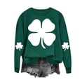 thumbnail image 4 of VgaVtl Womens Plus Size Sweatshirts Long Sleeve St Pattys Day Tops Women Casual Lightweight Holiday Loose Shamrock Tops,Green S, 4 of 5