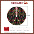 thumbnail image 2 of Xecao Mexican Flower 2 Pattern Christmas Tree Skirt Round Xmas Tree Mat Base Cover for Holiday Home Decorations-48", 2 of 6