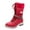 Red, variant on Leozcaa Women's Winter Duck Boots Mid Calf Warm Insulated Plush Lined Waterproof Lace Up Snow Boots