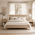 thumbnail image 2 of ARKANTOS Nightstand with Drawers Farmhouse Nightstand Set of 2 Light Oak, 2 of 9