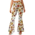 thumbnail image 2 of Xoenoiee Flared Leggings for Women Tummy Control Flared Pants Comfortable Yoga Pants High Waist Bootcut Yoga Pants for Workout, Running, Walking, XS, Hippie Flowers Sunflowers, 2 of 6