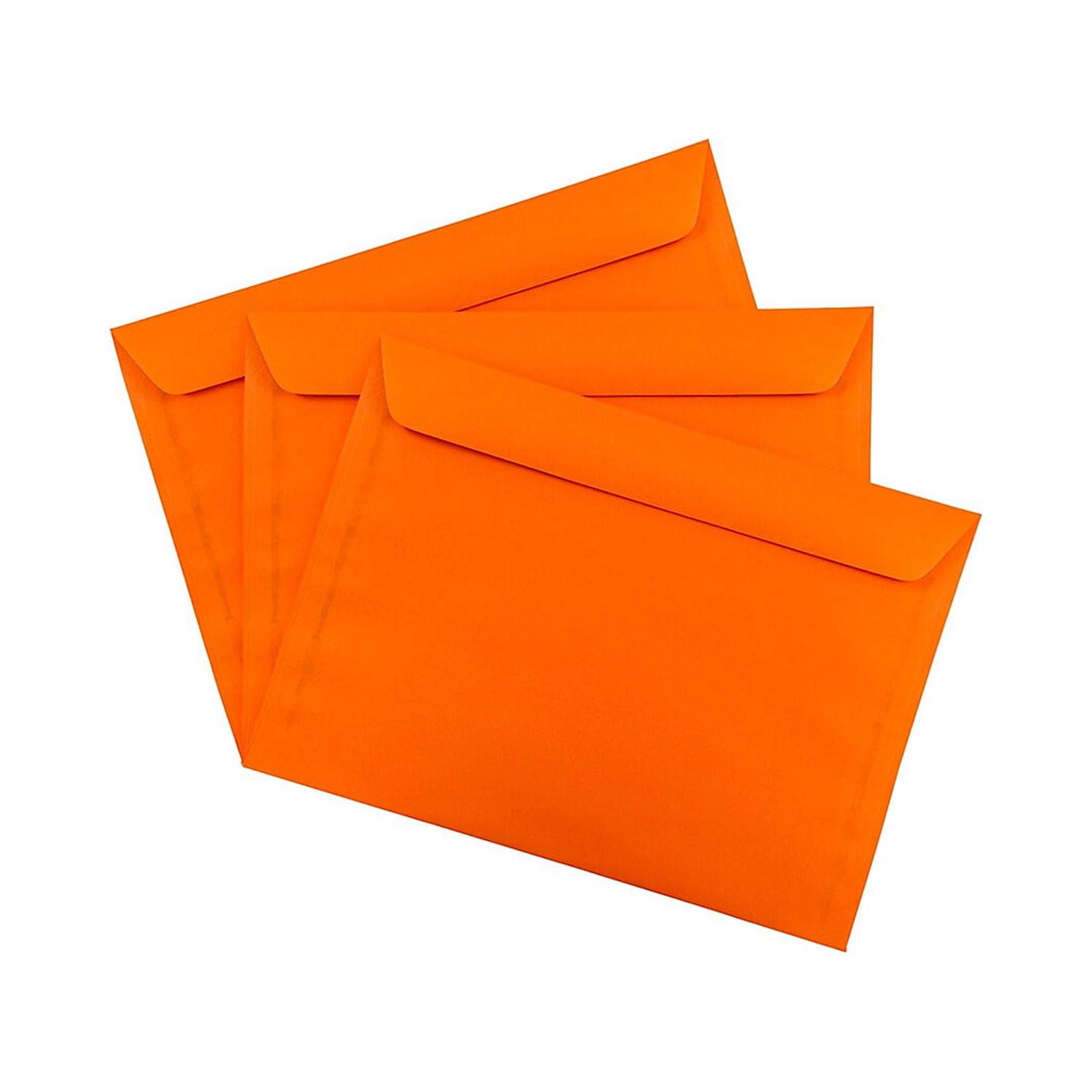 JAM Paper 9 x 12 Booklet Envelopes, Orange, 100/Pack