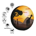 thumbnail image 4 of Salouo Giraffes Of The African Savannah Print Spare Tire Cover 14-17 inch Spare Tire Protector Universal Tough Tire Wheel Cover for Trailer SUV and Truck-14 inch, 4 of 6