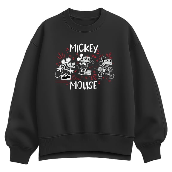 Disney - Mickey Mouse Classic Drawing - Women's Oversized Fleece Crew Sweatshirt