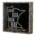 thumbnail image 5 of Torched Minnesota Drinks Beer Cap Shadow Box Wall Mount Decor 13"x13"x3", 5 of 9