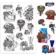 thumbnail image 1 of Sellos transparentes para tarjetas con diseño de mujer, flor, silicona transparente, para bolso, sombrero, sello artesanal transparente, sello de goma., 1 of 7