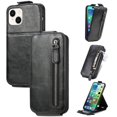 thumbnail image 1 of Zipper Wallet Vertical Flip Leather Phone Case, For Iphone 15 Pro Max, For,iPhone 15, 1 of 9