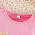 thumbnail image 4 of Girls Outfits Toddler Baby Girls Summer Floral Rainbow Print Flutter Sleeve Top and Shorts Two Piece Outfit Playwear Baby Girl Outfits Red 12 Months-18 Months, 4 of 7