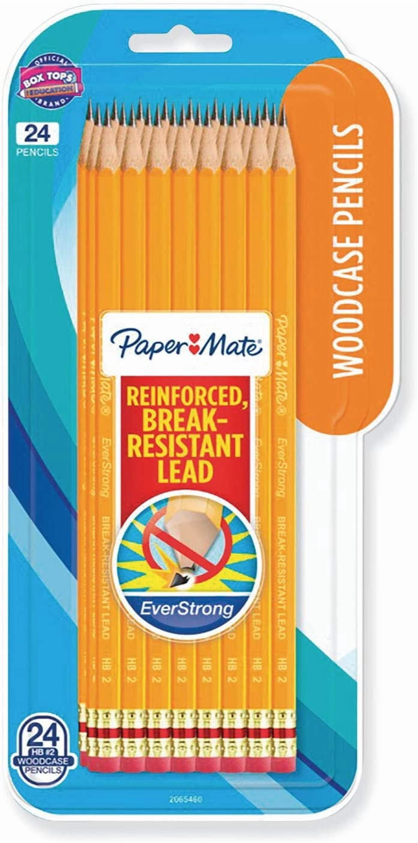 wqlpp-Paper Mate® Everstrong Break-Resistant Pencils, #2 HB Lead, Pack Of 12 Pencils