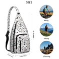 thumbnail image 3 of Vintage Highland Cow Print Sling Backpack – Cute Farmhouse Floral Cow Crossbody Bag for Women & Men, Lightweight Hiking Daypack, 3 of 4