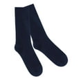 thumbnail image 2 of LAVA 3 Pairs Crew Socks for Men Women Ultra Soft Breathable Cotton Dress Socks Cotton Sock Size 9-11 (Navy Blue), 2 of 10