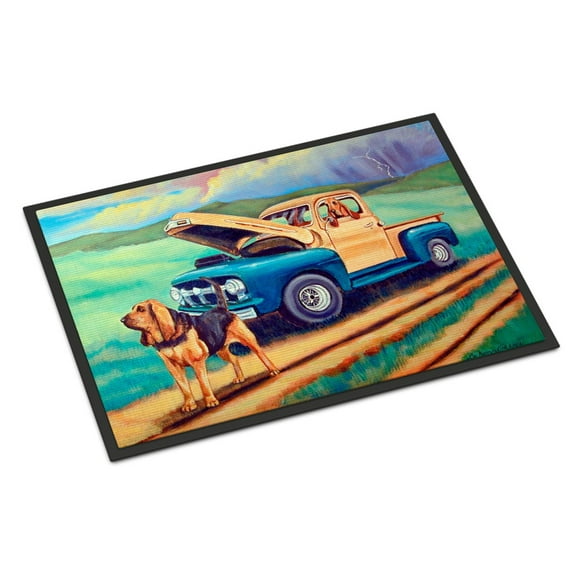 Carolines Treasures 7513JMAT Bloodhound Doormat 24x36 36"L x 24"W multicolor