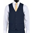 thumbnail image 3 of Mens Three Piece Two Button Modern Fit Italian Styled Single Breasted Suit Set | Black Gray Navy Blue Charcoal, 3 of 5