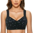 thumbnail image 2 of Women's Non Ring Non Marking Back Lifting Breasts Gathered Underwear Soft Skin Friendly Front Open Buckle Bra 4 PC, 2 of 6