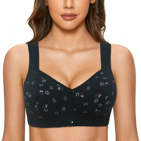 DondPO Bras for Women Women s Non Ring Non Marking Back Lifting Breasts Gathered Underwear Soft Skin Friendly Front Open Buckle Bra 4 Push Up Bra Plus Size Bras for Women Clearance Multi-color G