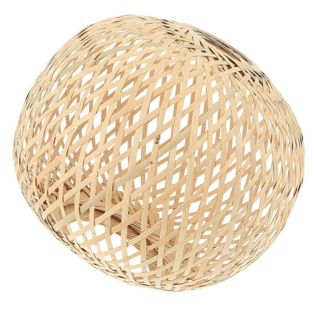 Manual Imitation Rattan Woven Lampshade For Interior Designers 18.50X18.00X18.00CM Diffuse Lighting 1Pcs