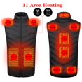 thumbnail image 1 of Chaleco calefactable de 17/11 lugares para hombres y mujeres, chaqueta calefactora Usb, chaleco calefactor, ropa térmica, chaleco de caza, chaqueta calefactora de invierno, BlackS-6XL Tan Jianjun unisex, 1 of 2