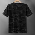 thumbnail image 3 of Havenx Mens Camouflage T-Shirt Short Sleeve Crew Neck Shirts Rapid Dry Moisture-Wicking T-Shirt Sports Fitness Cooling Fishing Workout Gym Tops,Black XL, 3 of 4