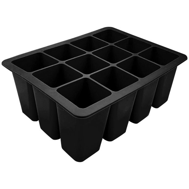Propagación Semillas Contenedor Flower Planta Cultiva Caja Bandeja Arranque 12 Agujeros Silicona Transpirable Reutilizable para Que Crecen Comenzando