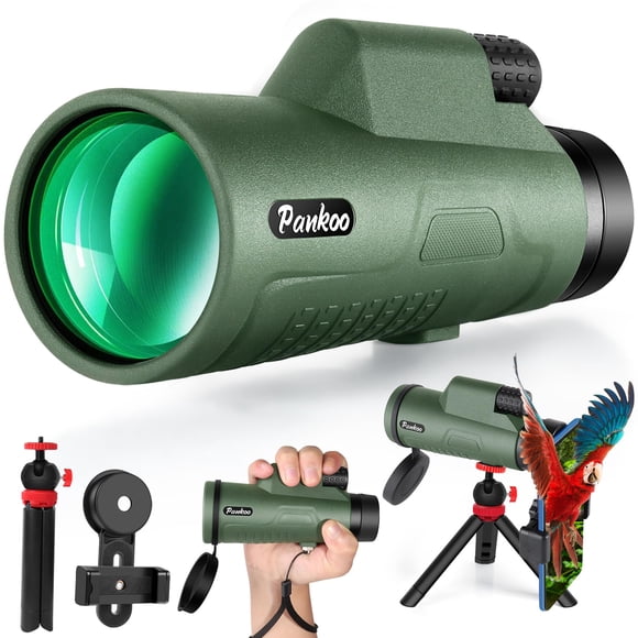 12x50 HD Monocular Telescope for Adults with Smartphone Adapter Tripod Hand Strap - High Power Monoculars Equipped with Large BAK4 Prism & FMC Lens - Suitable for Bird Watching S