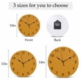 thumbnail image 6 of Wall Clock Solid Color Clocks PVC Silent Non-Ticking Battery Operated Decorative Dark Yellow Round Clock for Home Living Room Kitchen Bedroom Office School Wall Decor 14 Inch, 6 of 9