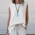 thumbnail image 1 of LVHAOGJOB Débardeur Sans Manches pour Femmes, Hauts de Couleur Unie, Chandails à Col Rond pour Femmes, Coupe Ample, 1 of 7