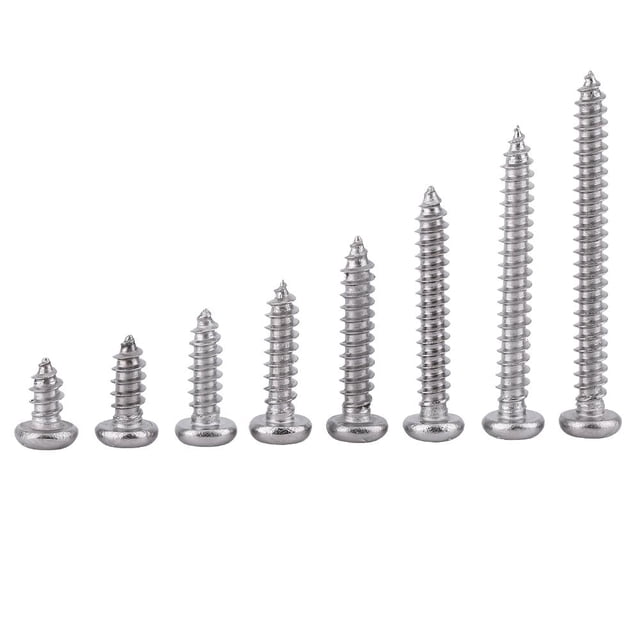 Greensen Accessoire de Menuiserie, Vis, 200 Pcs Vis en Acier Inoxydable M3 SS304 Auto-Tappantes Tête Plate