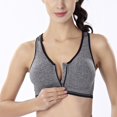 thumbnail image 2 of Zipper Front Closure Push Up Racerback Yoga Sports Bras for Women Comfortable Wirefree Post-Surgery Bra, 2 of 18