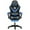 Blue, variant on Hoffree Massage Gaming Chair Racing Office Computer Game Chair Ergonomic Backrest and Seat Height Adjustment Recliner Swivel Rocker with Headrest and Lumbar Pillow E-Sports Chair